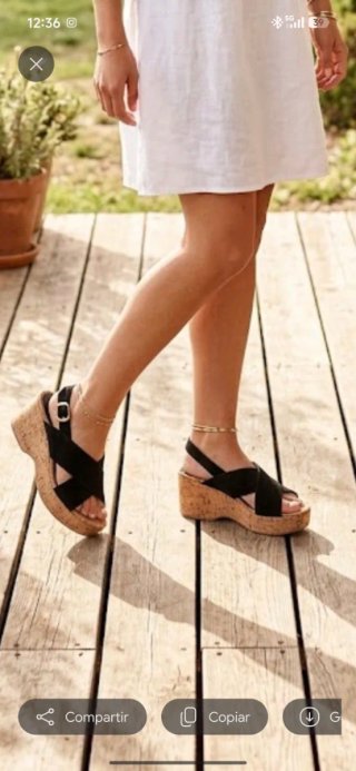Sandalias cuña Sixty Seven negras