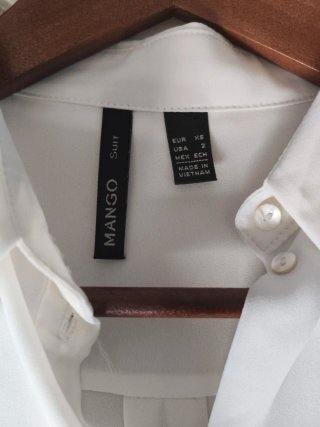 Camisa Blanca Mango Talla XS