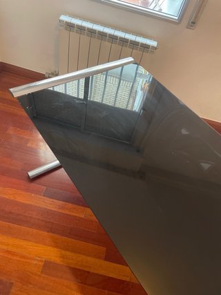 Mesa de Escritorio de Cristal y Metal