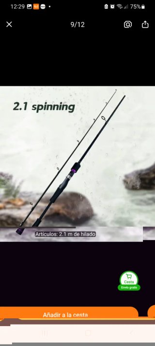 Caña Spinning  M 2.10m 10-35g 4.5kg