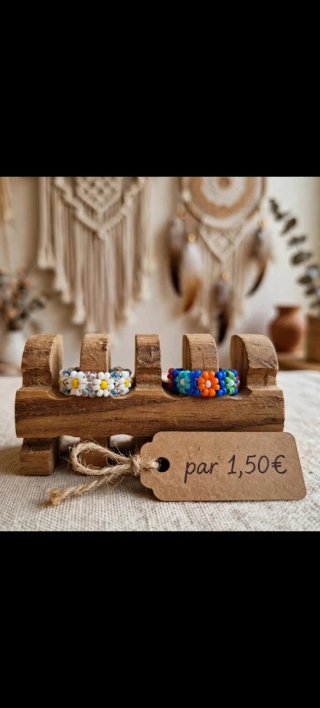 Set de 2 Anillos de Cuentas