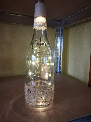 Botella Decorativa con Luces LED