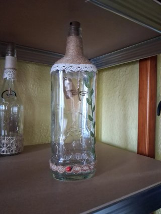 Botella Decorativa con Luces LED