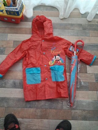 Chubasquero y Paraguas Infantil Mickey Mouse