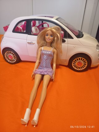 Coche Barbie Fiat 500 Descapotable