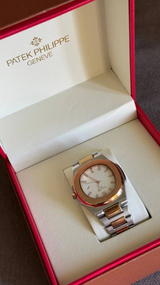 Reloj Estilo Patek Philippe Oro Rosa y Plata