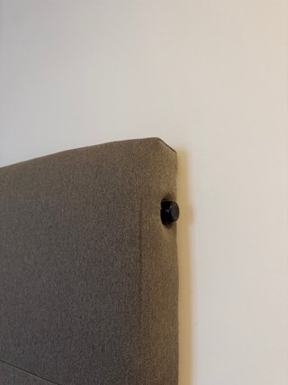 Cabecero tapizado gris cama 180