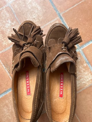 Mocasines Weekend Marrones con Flecos