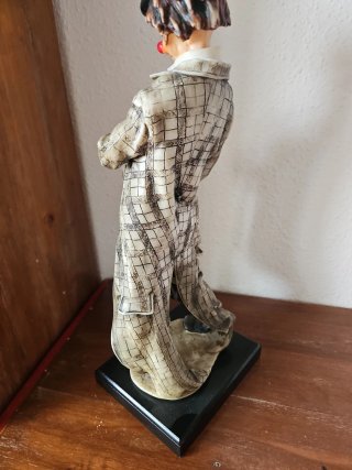 Figura payaso músico con trompeta vintage
