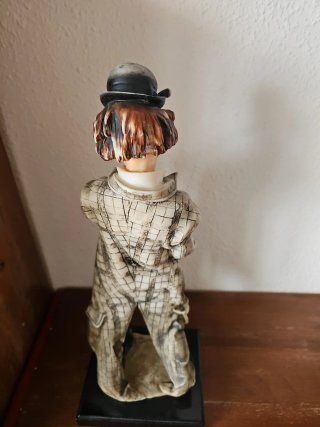 Figura payaso músico con trompeta vintage