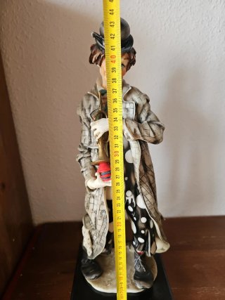 Figura payaso músico con trompeta vintage
