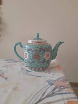 Tetera vintage porcelana china Jingdezhen años 70