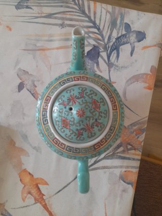 Tetera vintage porcelana china Jingdezhen años 70