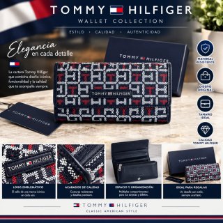 Cartera Tommy Hilfiger Sobre Azul/Rojo