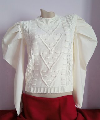 Jersey de punto manga larga mujer