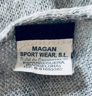 Poncho Gris Perla Mangan Sportwear