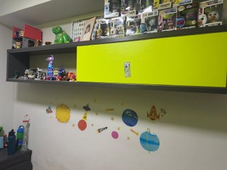 Dormitorio Juvenil Gris y Verde URGE VENTA