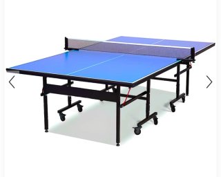 Mesa de ping pong plegable azul