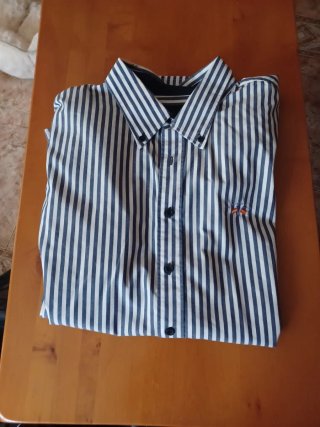Camisa Spagnolo Rayas Azul y Blanco
