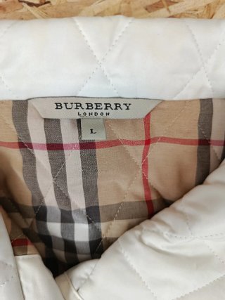 Chaqueta Burberry Blanca Acolchada