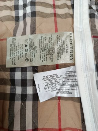 Chaqueta Burberry Blanca Acolchada