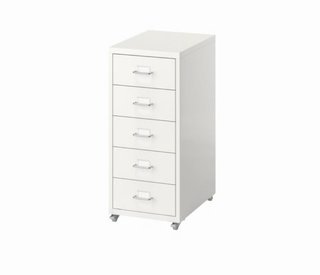 Mueble Archivador Metálico Blanco 5 Cajones