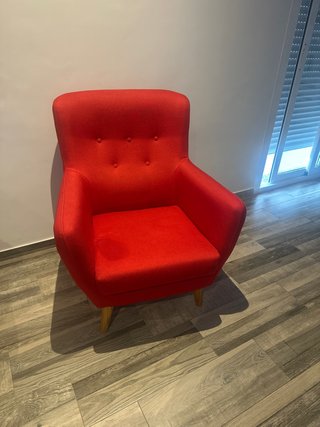 Sillón Rojo de Tela