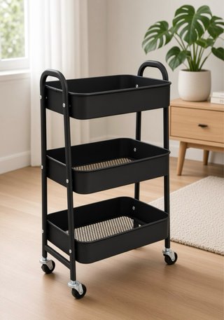 Carrito organizador metálico 3 niveles
