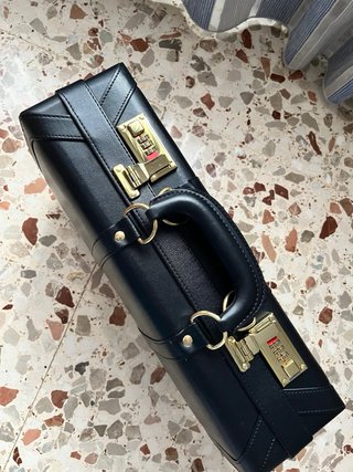 Maletines Vintage NUEVOS de Cuero Negro