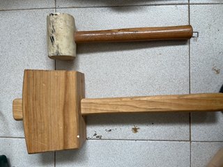 Lote 2 mazas madera carpintería