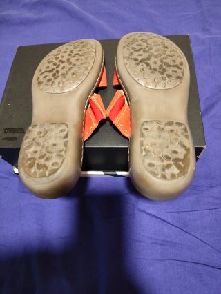 Sandalias Jenny Talla 36 Cómodas Naranja/Rojo