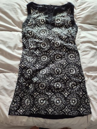 Vestido fiesta Blanco S/36/8 plateado