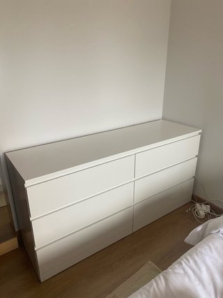 Cómoda MALM 6 cajones Ikea blanca