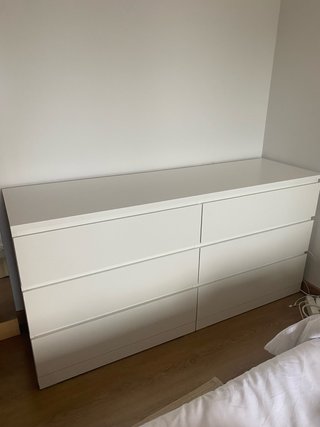 Cómoda MALM 6 cajones Ikea blanca