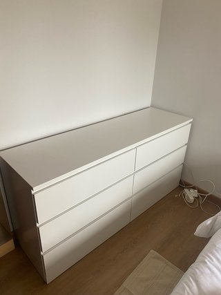 Cómoda MALM 6 cajones Ikea blanca