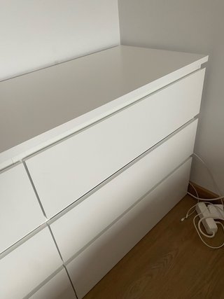 Cómoda MALM 6 cajones Ikea blanca