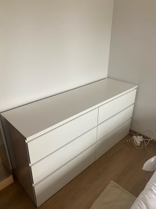 Cómoda MALM 6 cajones Ikea blanca