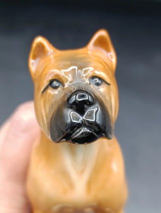 Figura Perro Boxer Porcelana Inglesa