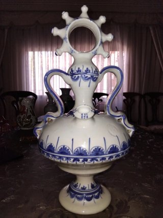 Botijo Cordobés Vintage Cerámica Azul