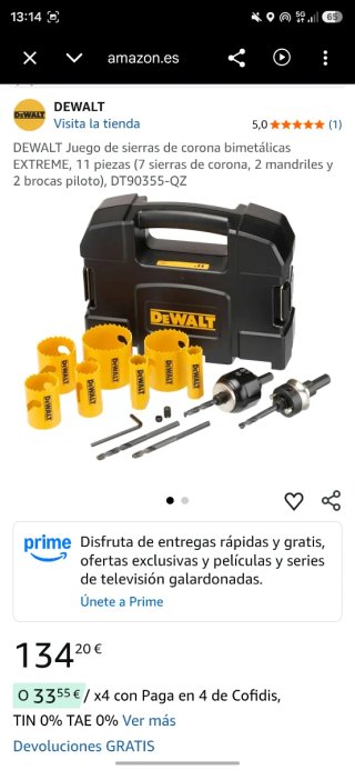 Juego de Sierras de Corona DeWalt Extreme