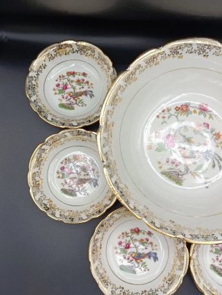 Juego de aperitivos o postre porcelana francesa