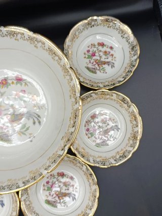 Juego de aperitivos o postre porcelana francesa