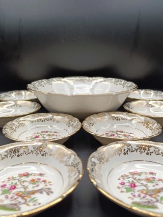 Juego de aperitivos o postre porcelana francesa