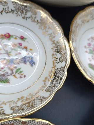 Juego de aperitivos o postre porcelana francesa