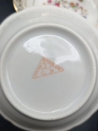 Juego de aperitivos o postre porcelana francesa