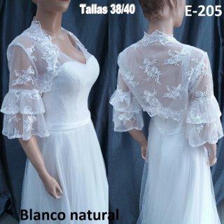 Chaqueta Novia Encaje Talla 40 Blanco Natural