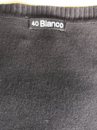 Chaqueta de punto negra Blanco