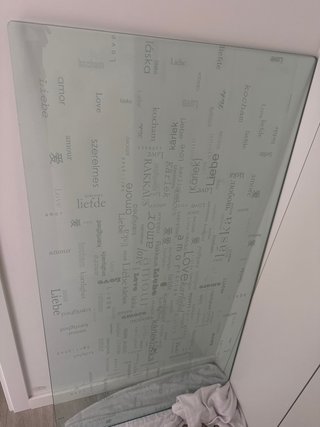 Piano da scrivania in vetro temperato
