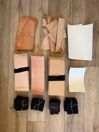 Lote de Retales de Cuero para Zapatero
