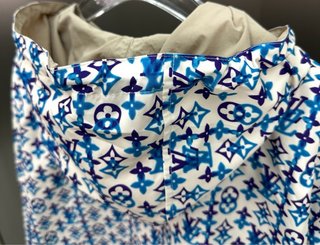 Sudadera Louis Vuitton con capucha azul y blanco